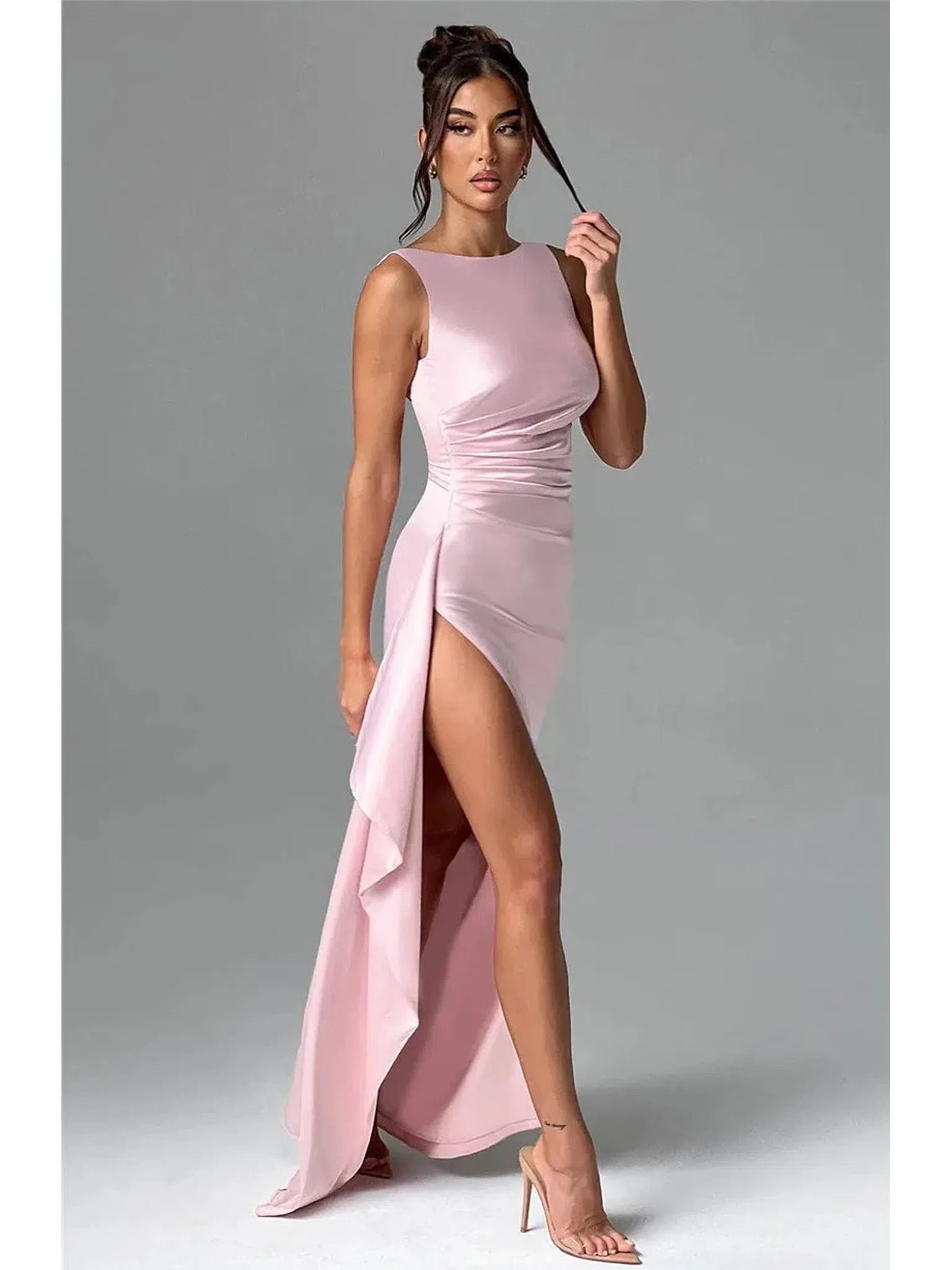 Backless Thigh High Split Sexy Maxi Dress