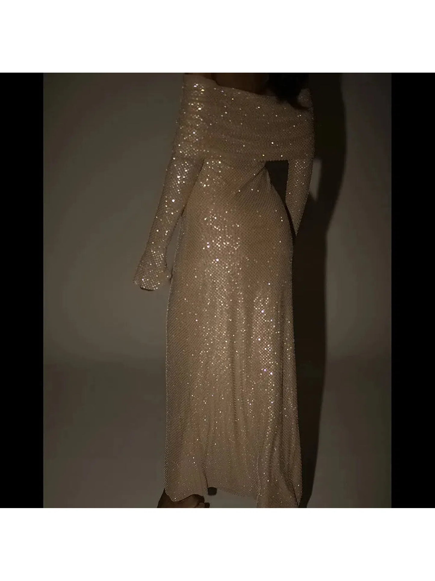 Elegant Strapless Sparkle Maxi Dress for Women