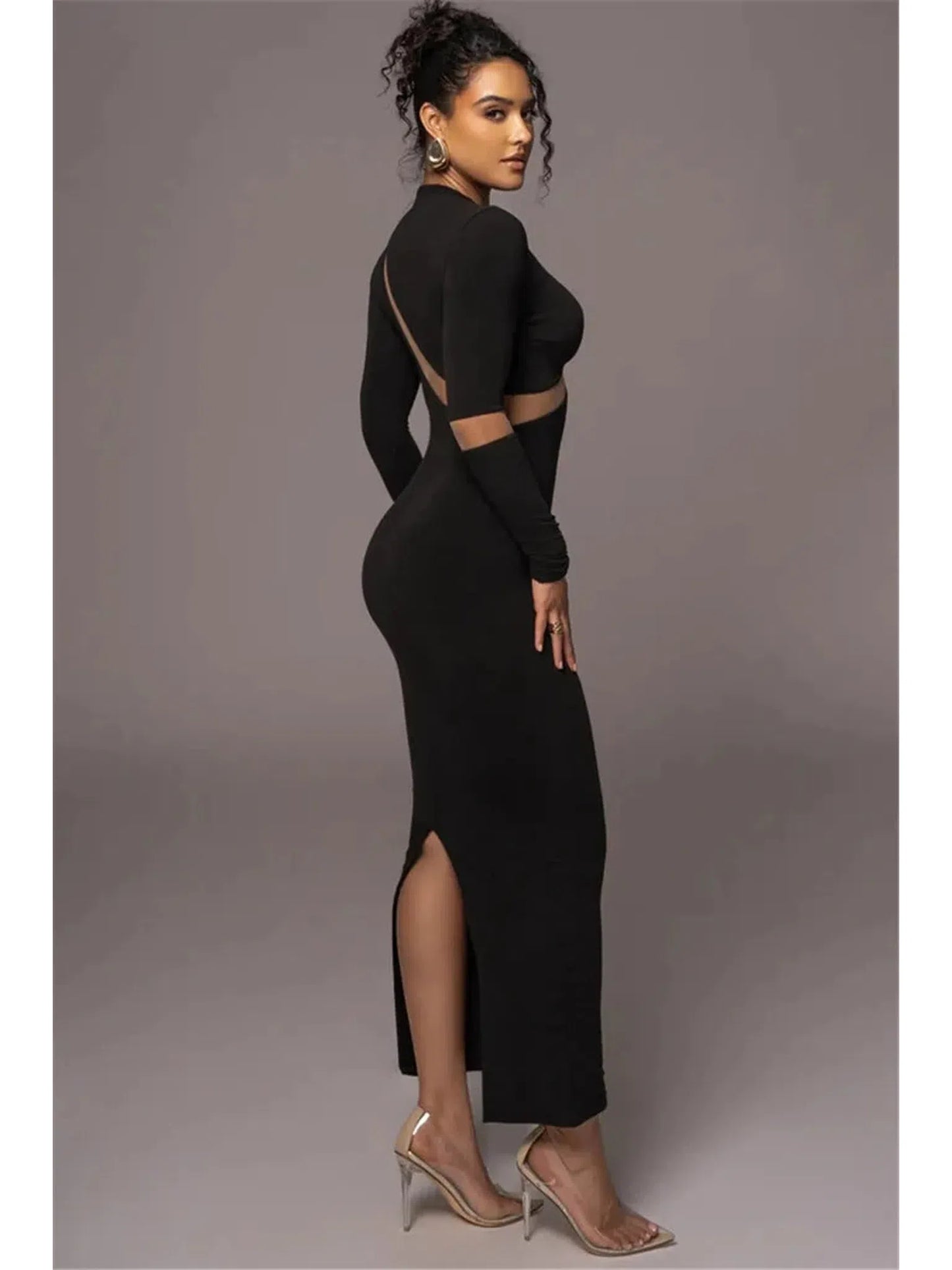 Turtleneck Bodycon Maxi Dress