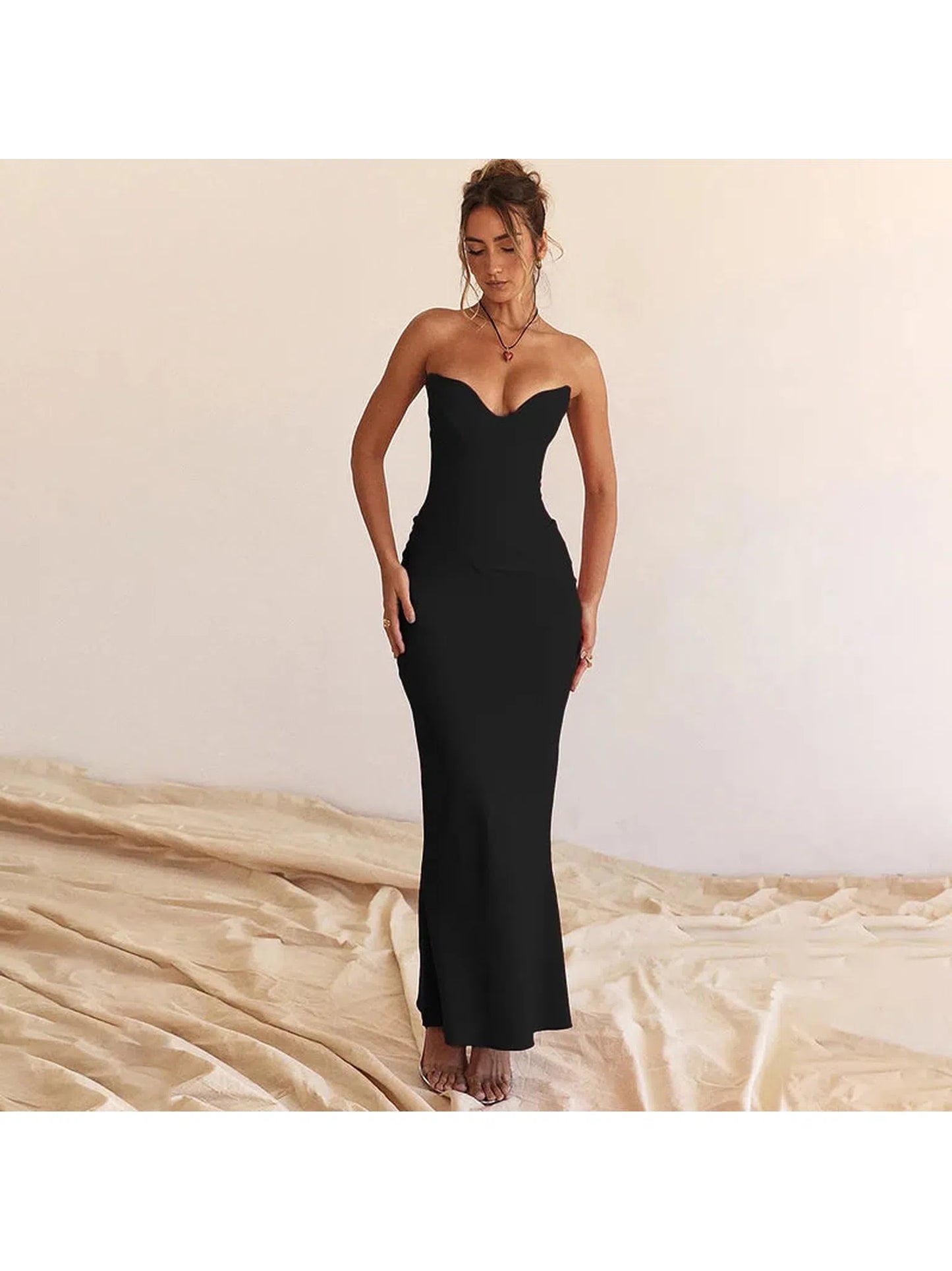 Strapless Off-Shoulder Sexy Maxi Dress For Women