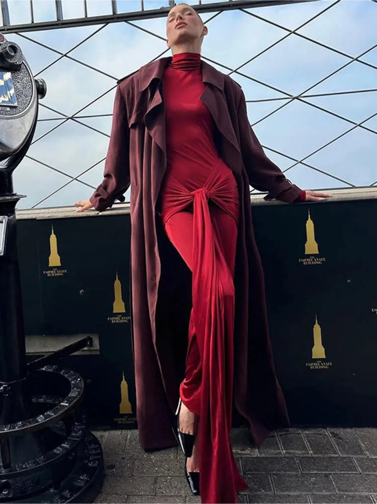 Turtleneck Long Sleeve Maxi Dress Femme Evening Wear