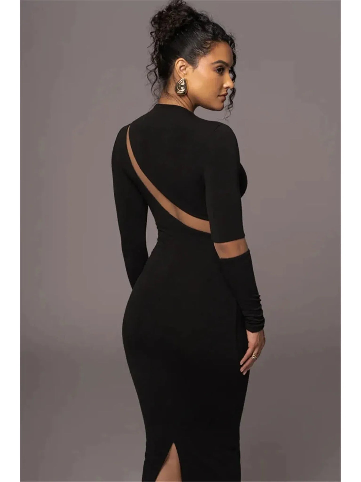 Turtleneck Bodycon Maxi Dress