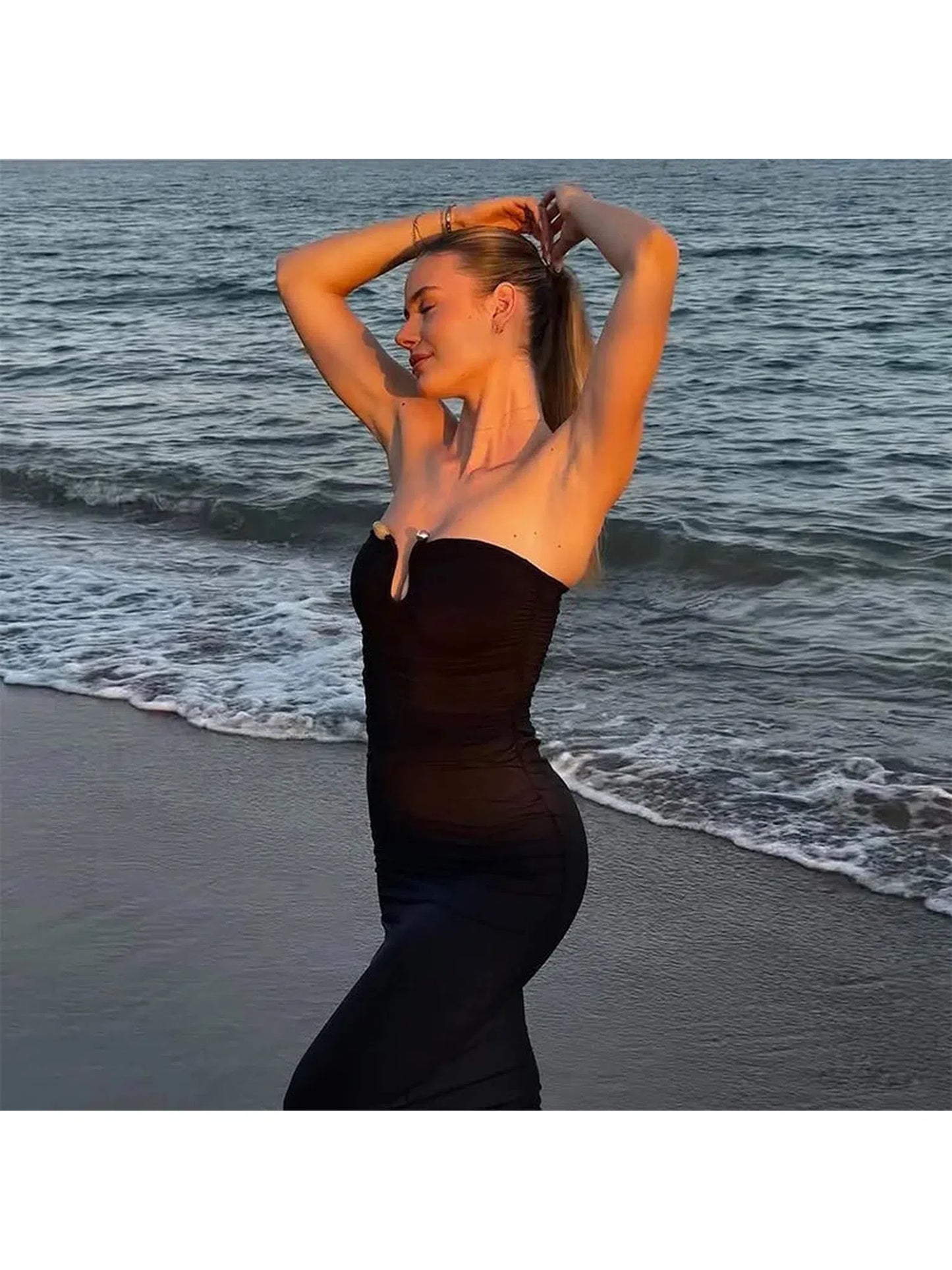 Off-Shoulder Strapless Sexy Maxi Dress for Women