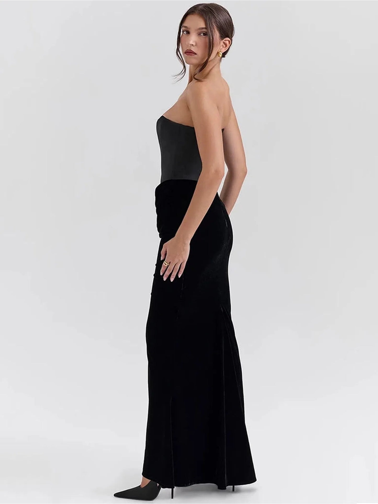 Elegant Off-Shoulder Backless Maxi Dress for Women