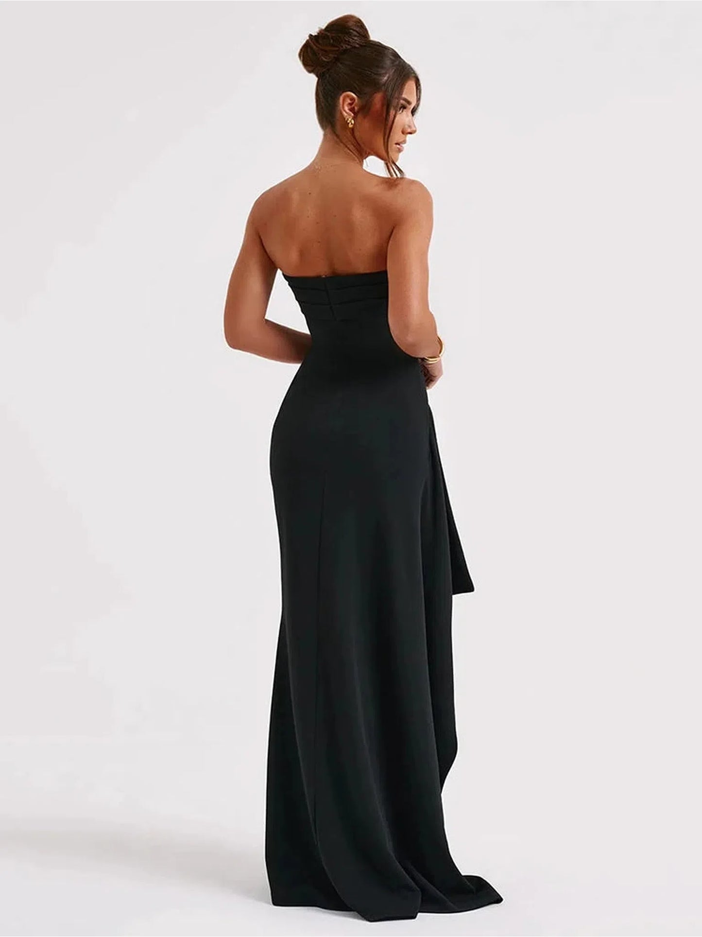 Strapless Backless High Split Maxi Dress for Women