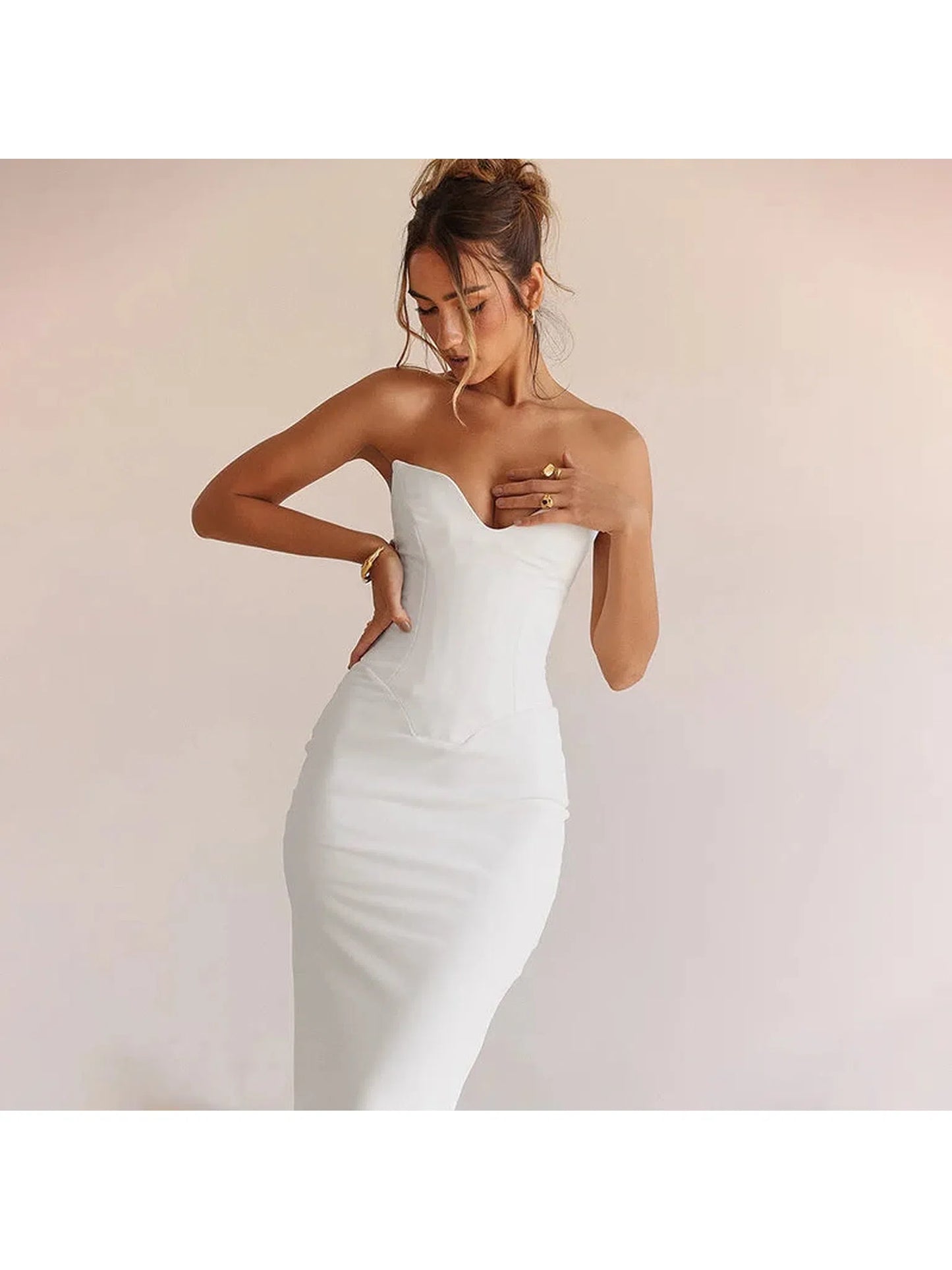 Strapless Off-Shoulder Sexy Maxi Dress For Women