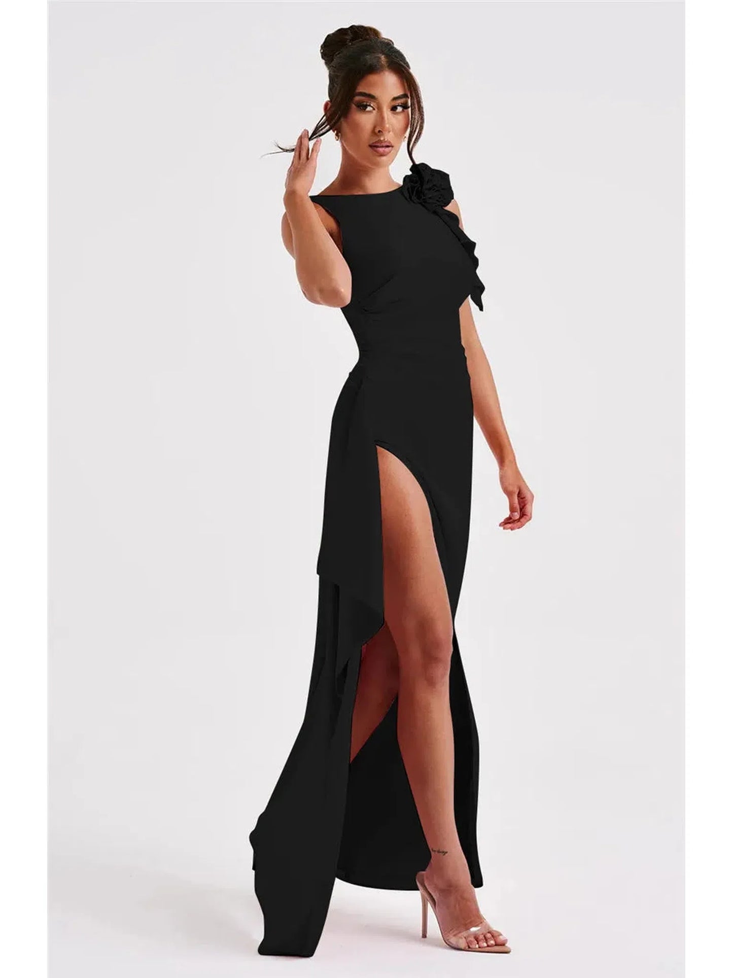 Backless Thigh High Split Sexy Maxi Dress