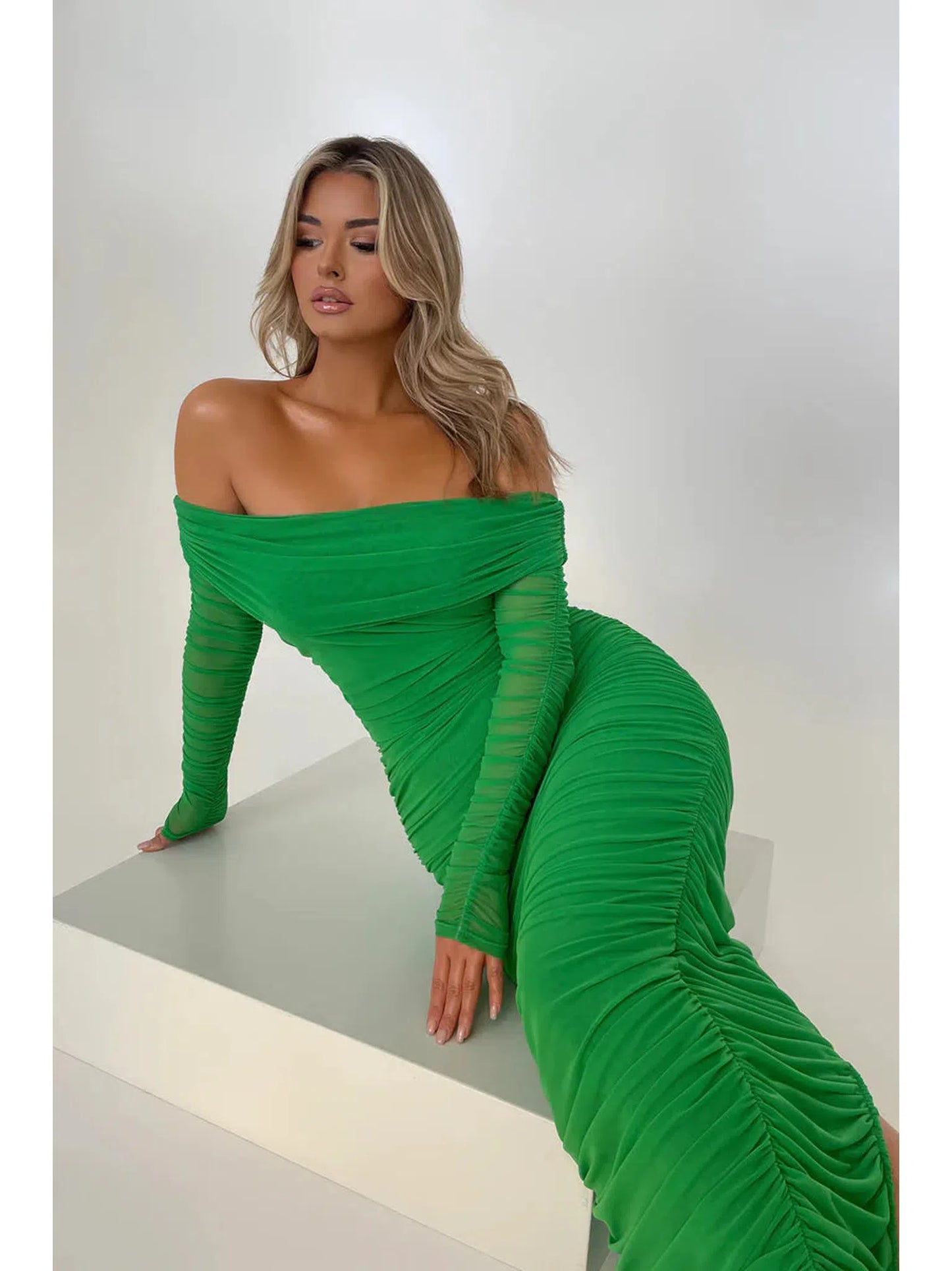 Off-Shoulder Long Sleeve Sexy Maxi Dress for Women