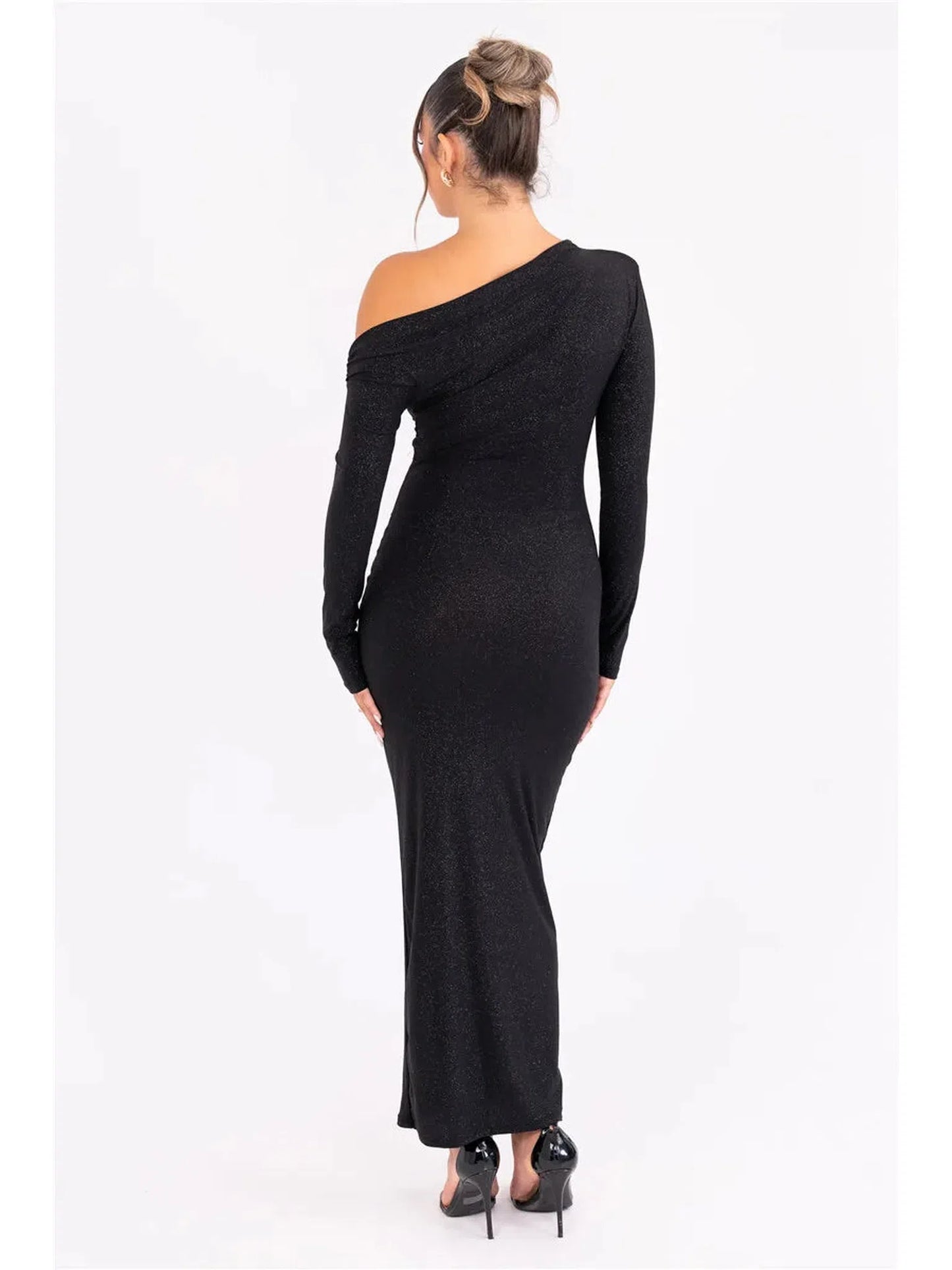 Sparkle Long Sleeve Bodycon Maxi Dress