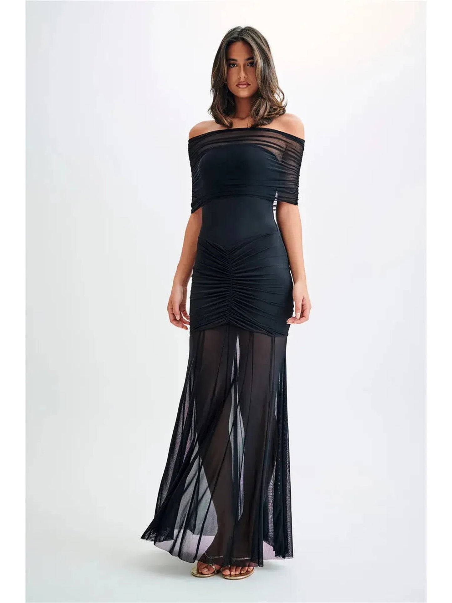 Elegant Backless Off-Shoulder Maxi Dress for Women