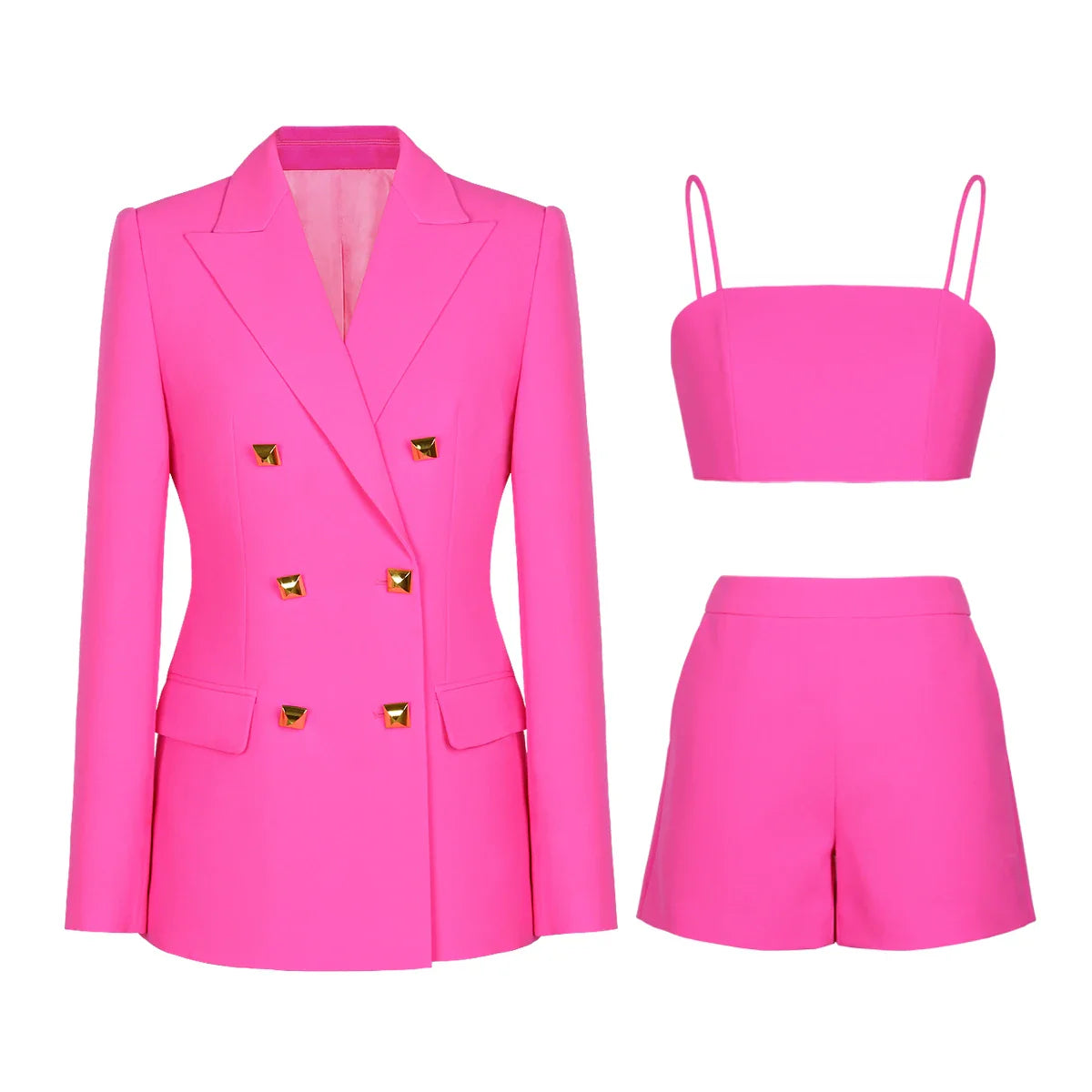 Jasmine Three Piece Suit Set with Suspenders