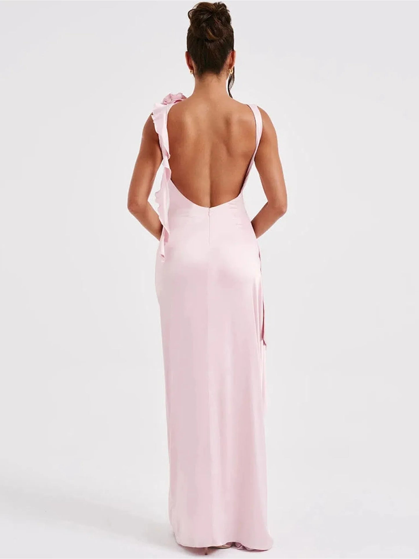 Backless Thigh High Split Sexy Maxi Dress