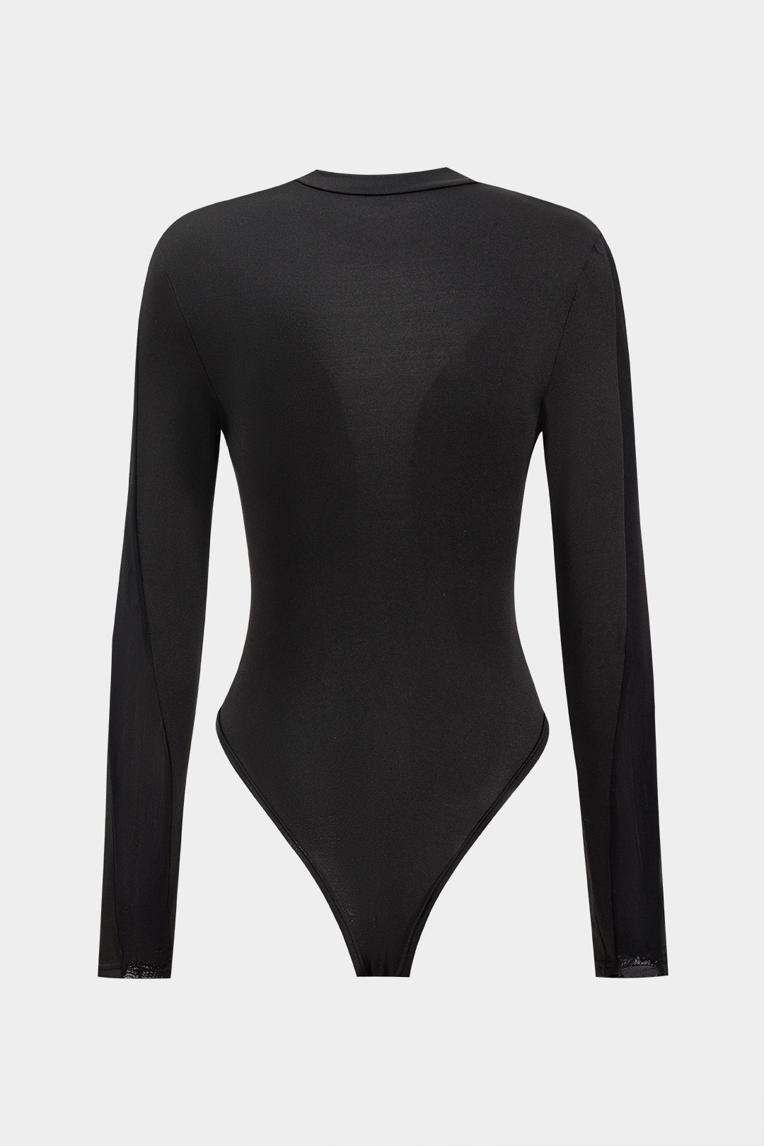 Mesh Patchwork Long Sleeve Bodysuit