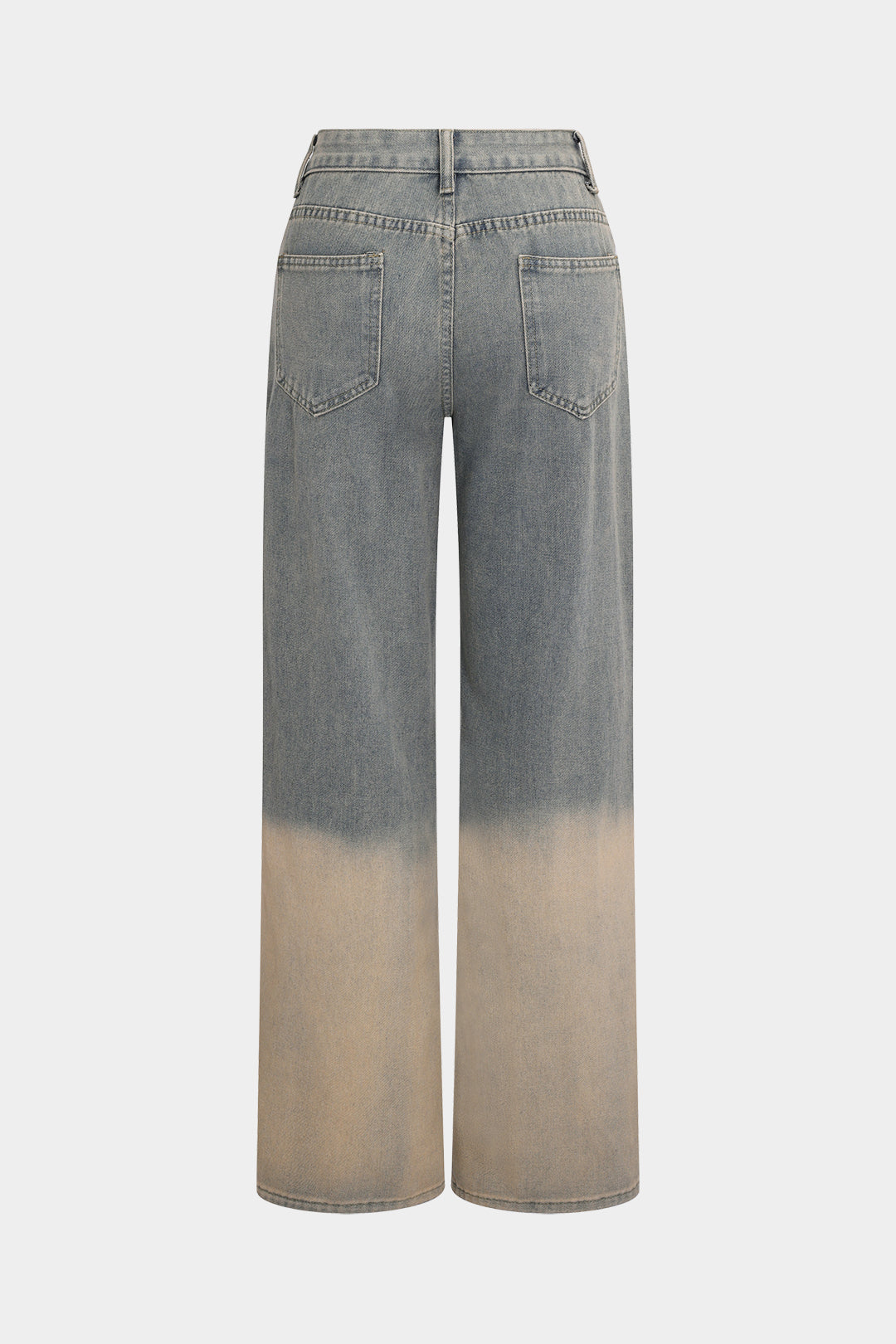 Denim Faded Straight Leg Jeans for Casual Style