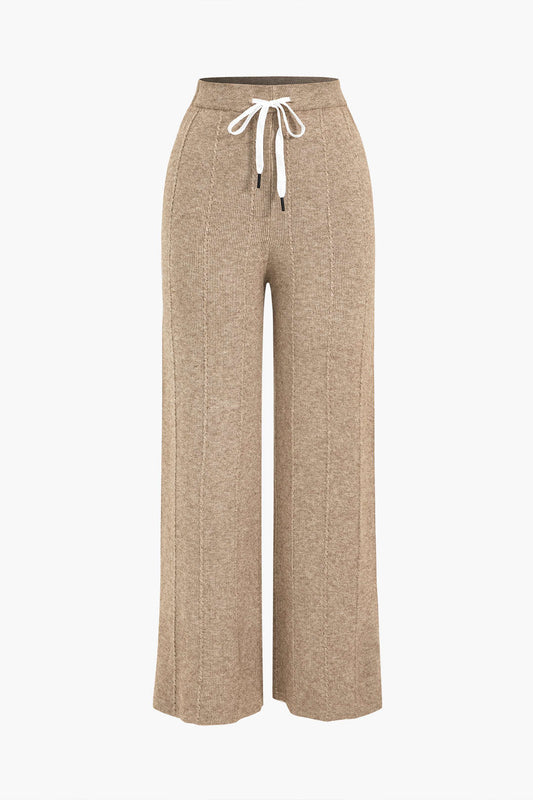 Knit Straight Leg Trousers with High Stretch Fit