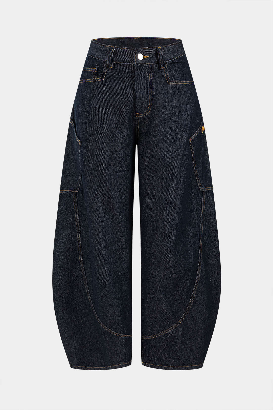 Washed Wide Leg Barrel Jeans for Casual Wear