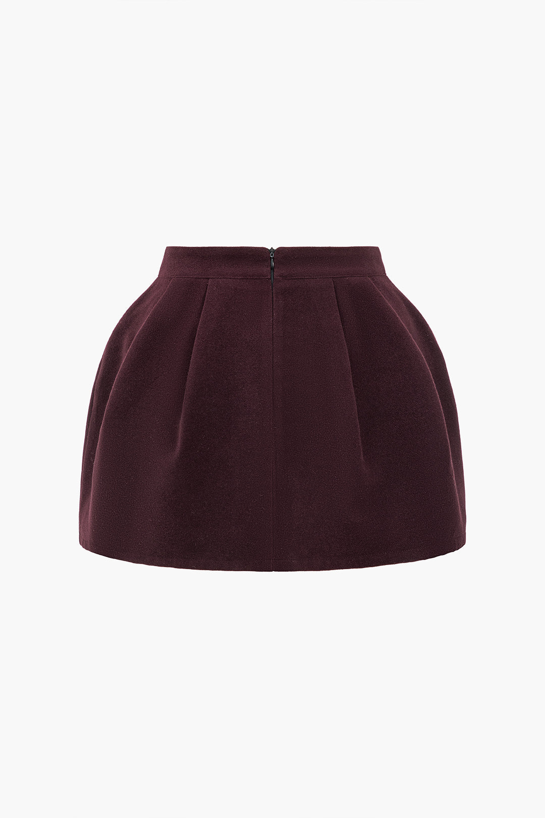 Tweed High Waist Ruched Skirt in Casual Fit