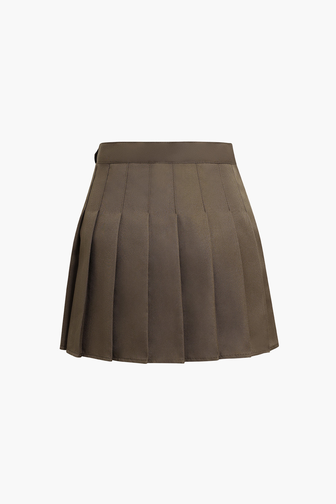 Basic Pleated Mini Skirt in Elegant Polyester Fabric