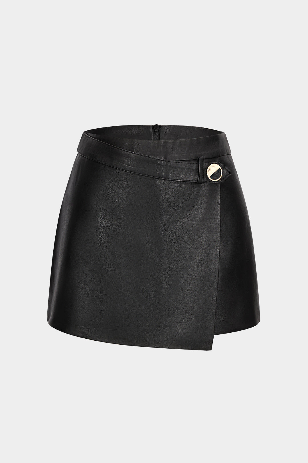 Faux Leather High Waist Skort for Casual Chic