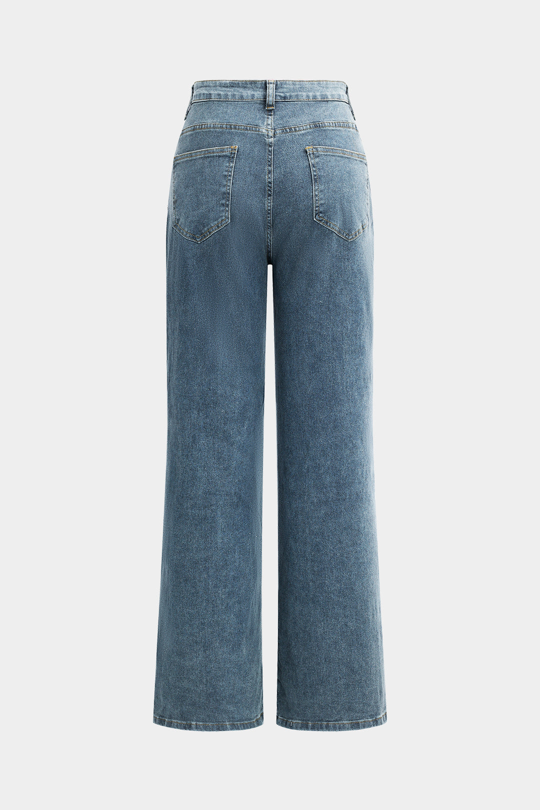 Denim Cut Out Straight Leg Jeans for Casual Style