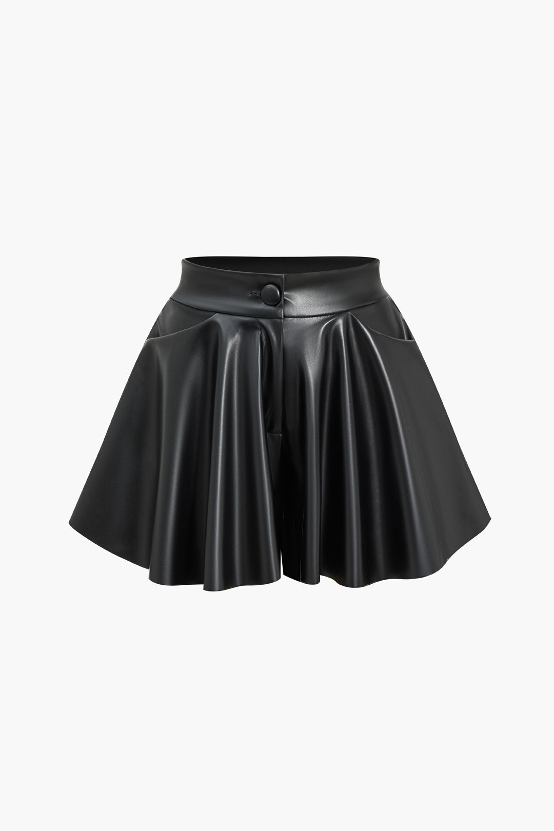 Faux Leather High Waist Pocket Shorts for Casual Style