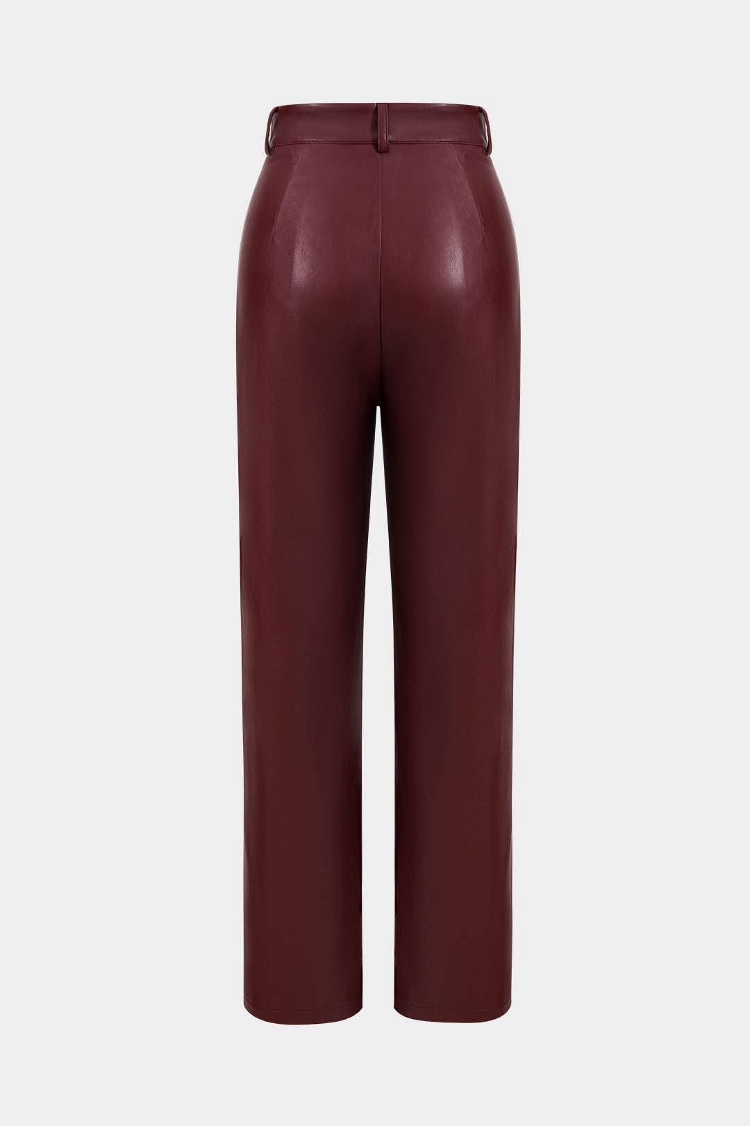 Faux Leather Patchwork Trousers for Casual Style