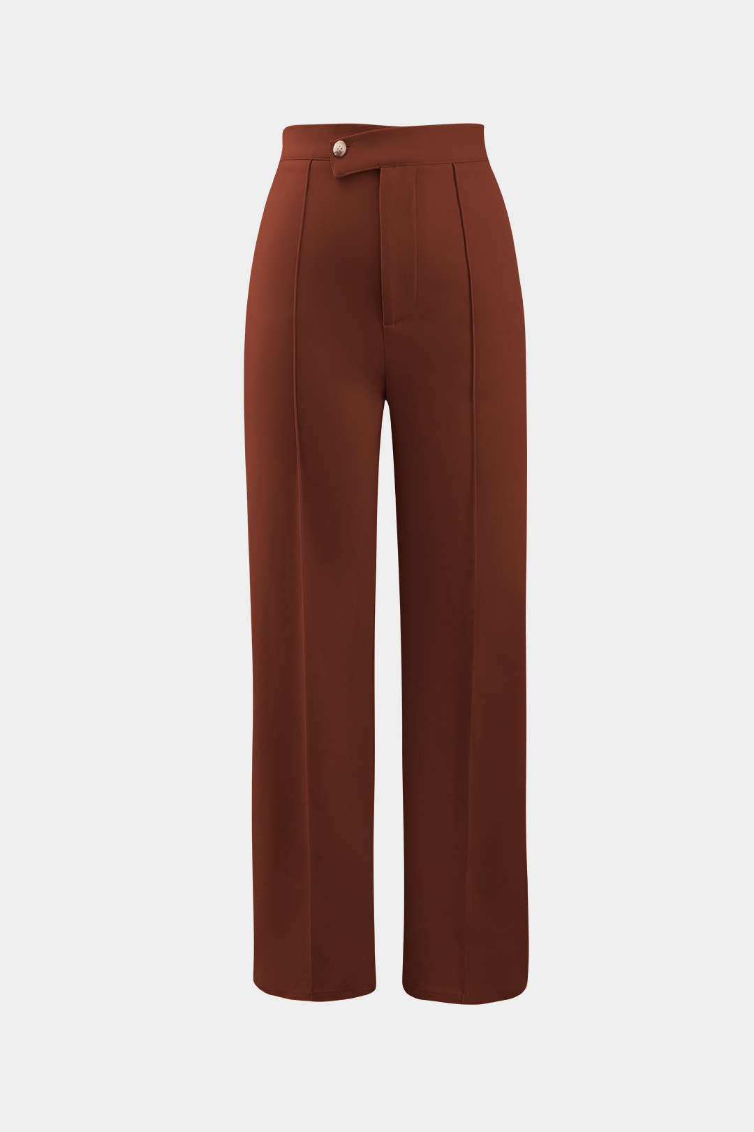 High Waisted Pressed-Crease Straight Leg Pants