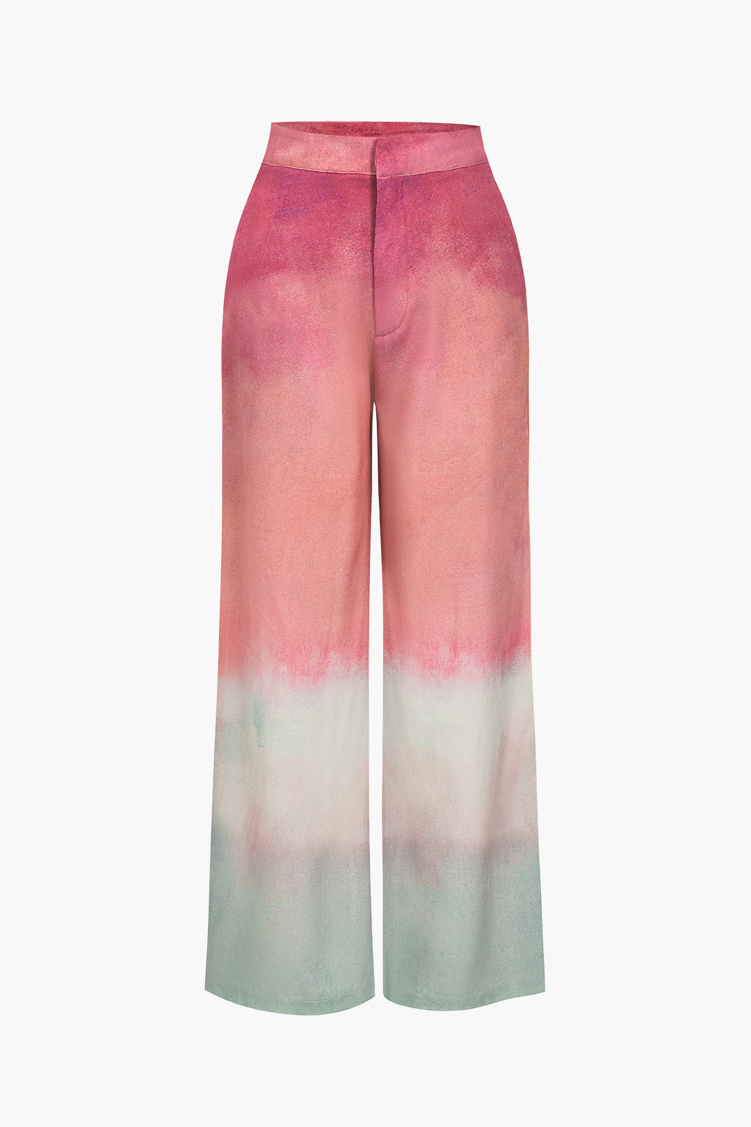 Ombre Wide Leg Pants in Satin Fabric