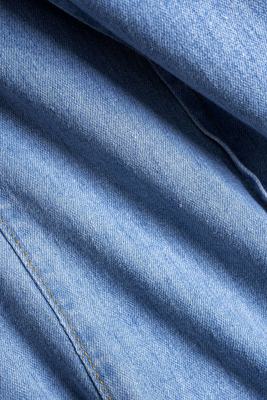 Denim Button Detail Straight Leg Jeans