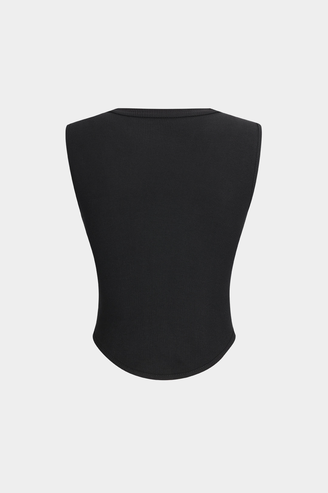 Fitted Corset Round Neck Tank Top