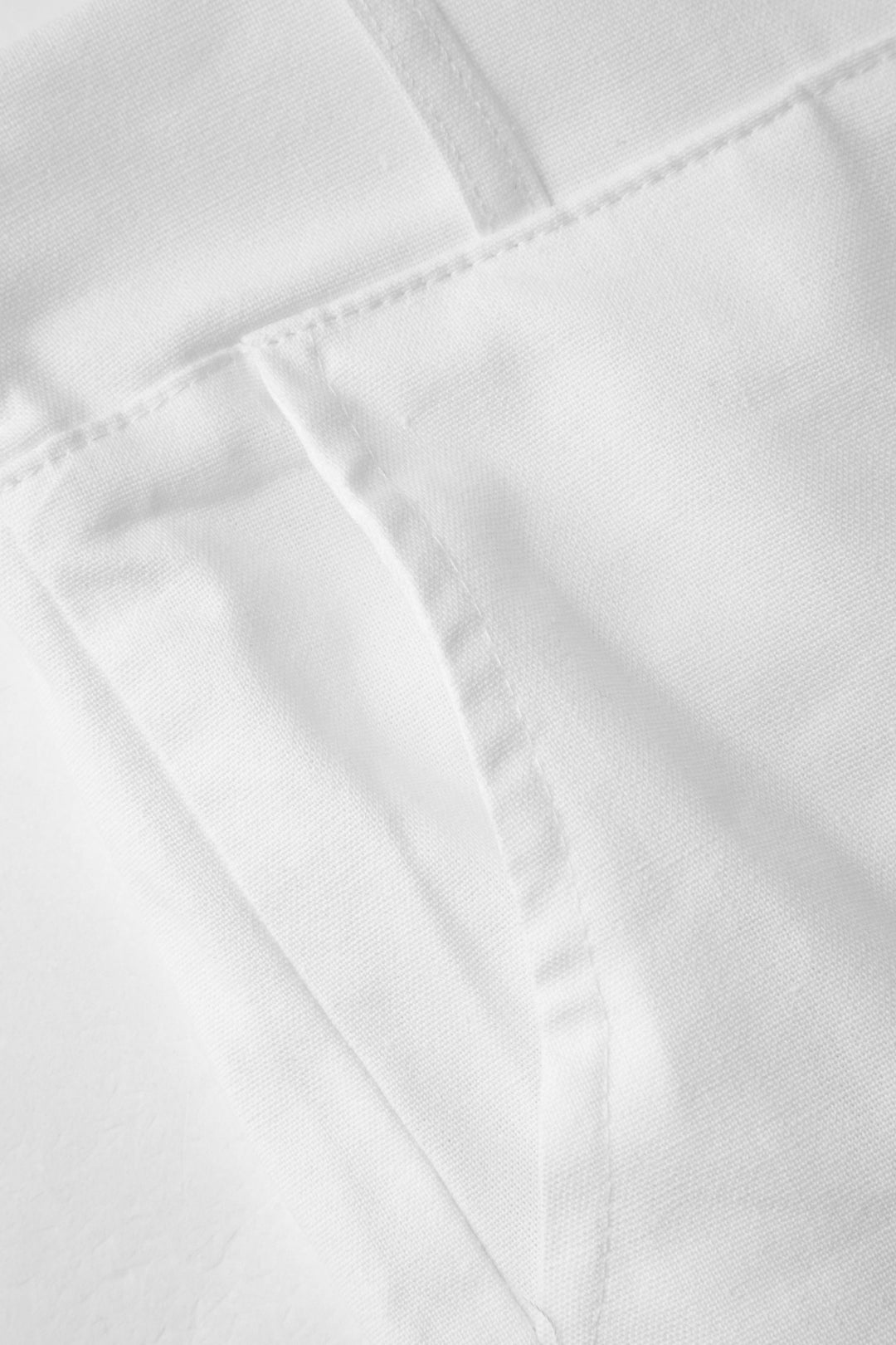 Basic Linen-Blend Fitted Straight Leg Pants