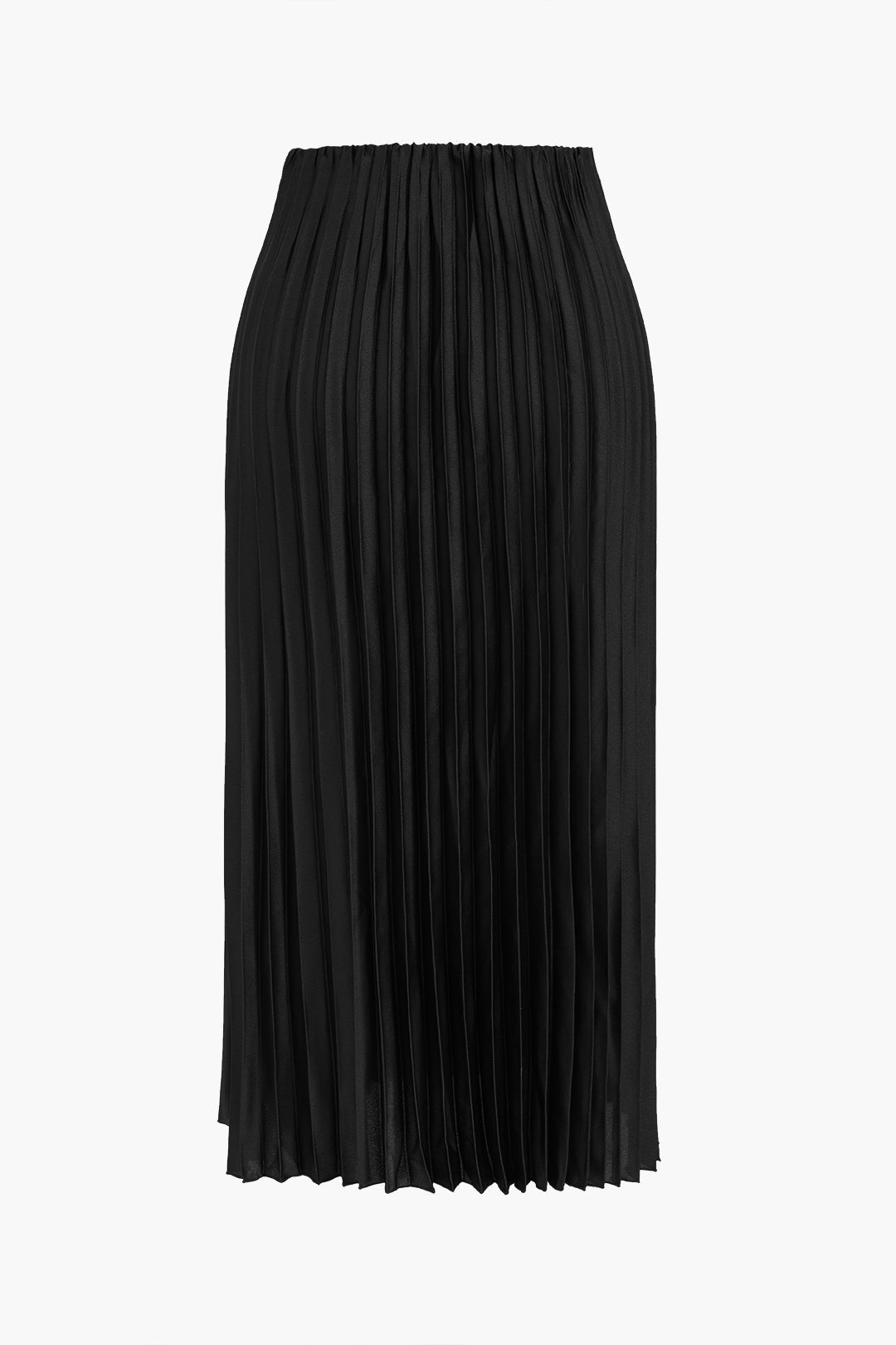 Fitted Pleated Satin Skirt for Casual Wear