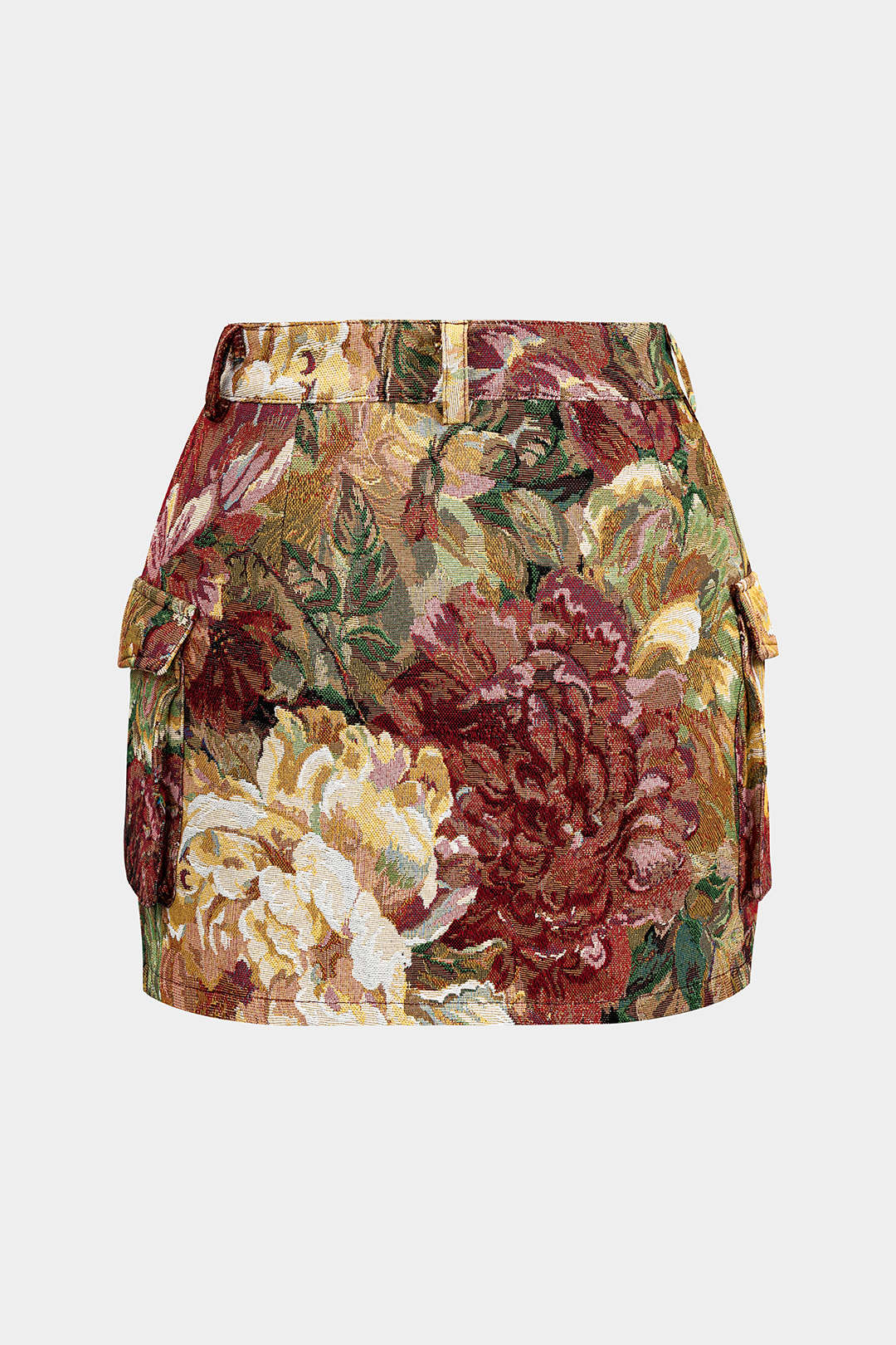 Fitted Jacquard Pocket Skirt in Casual Style