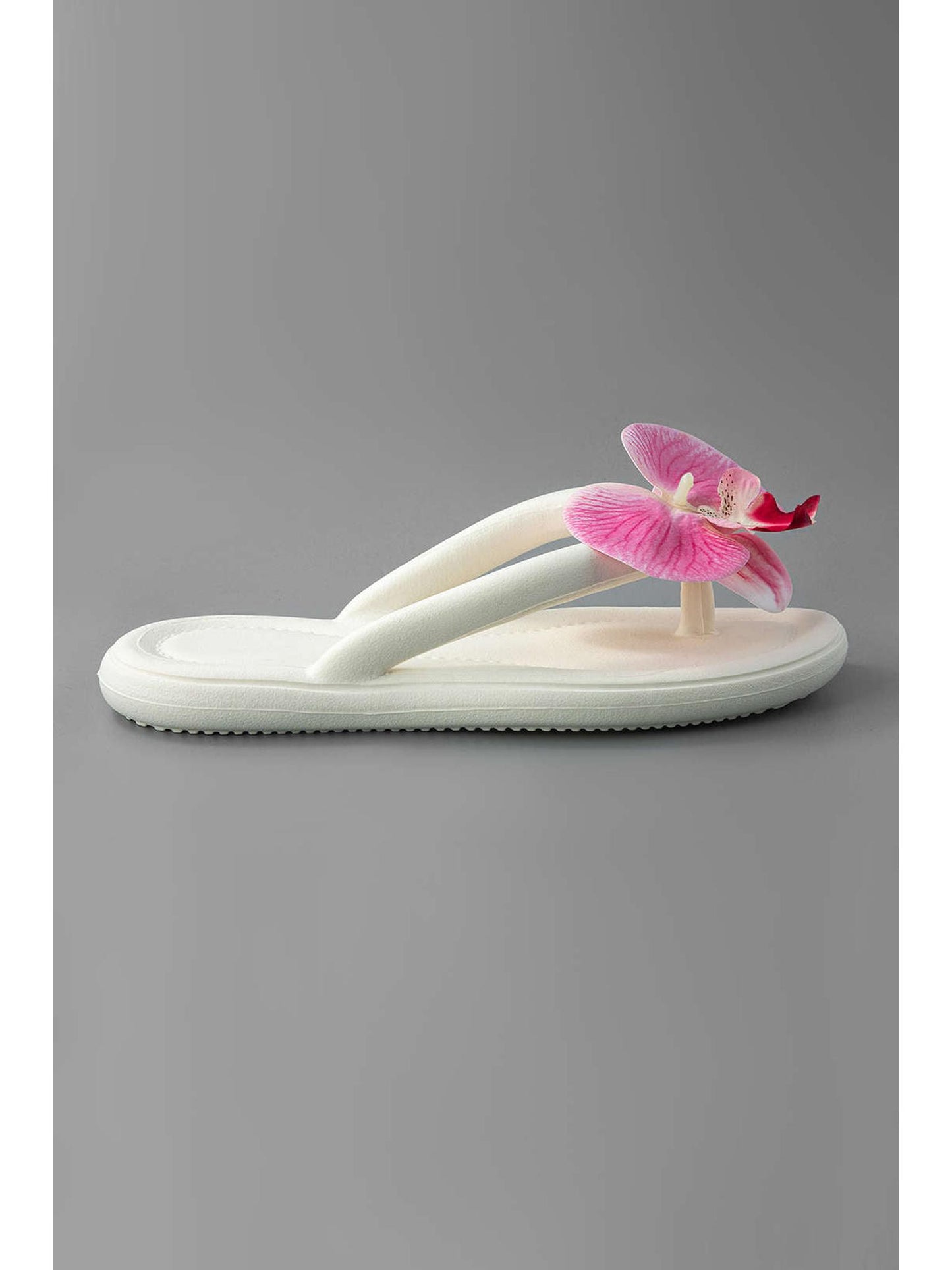 Orchid Decoration Flip Flop Slippers for Summer Comfort