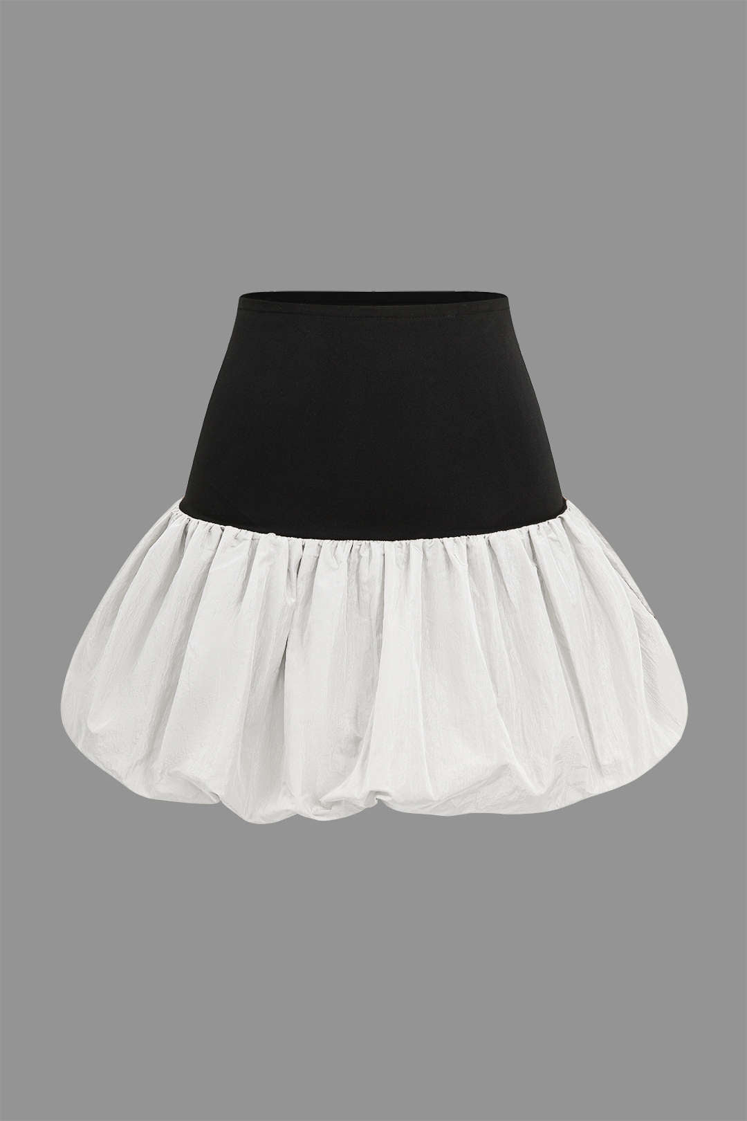 Patchwork Puff Mini Skirt in Jersey Fabric