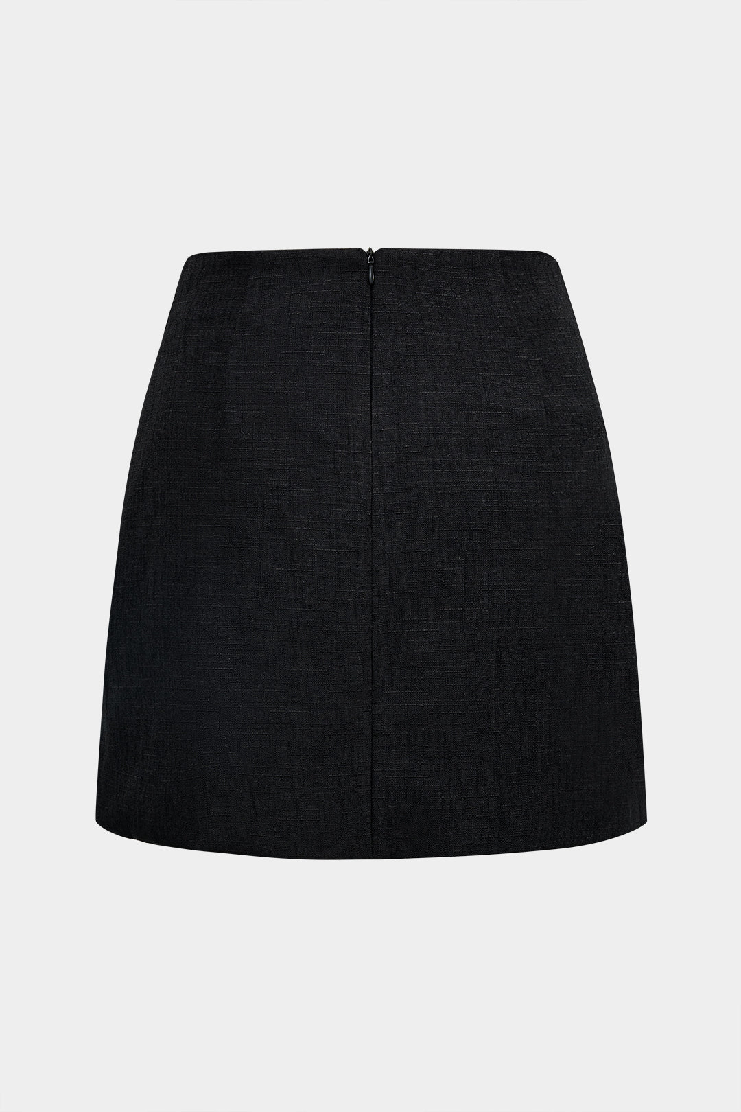 Faux Leather Button-Up Mini Skirt