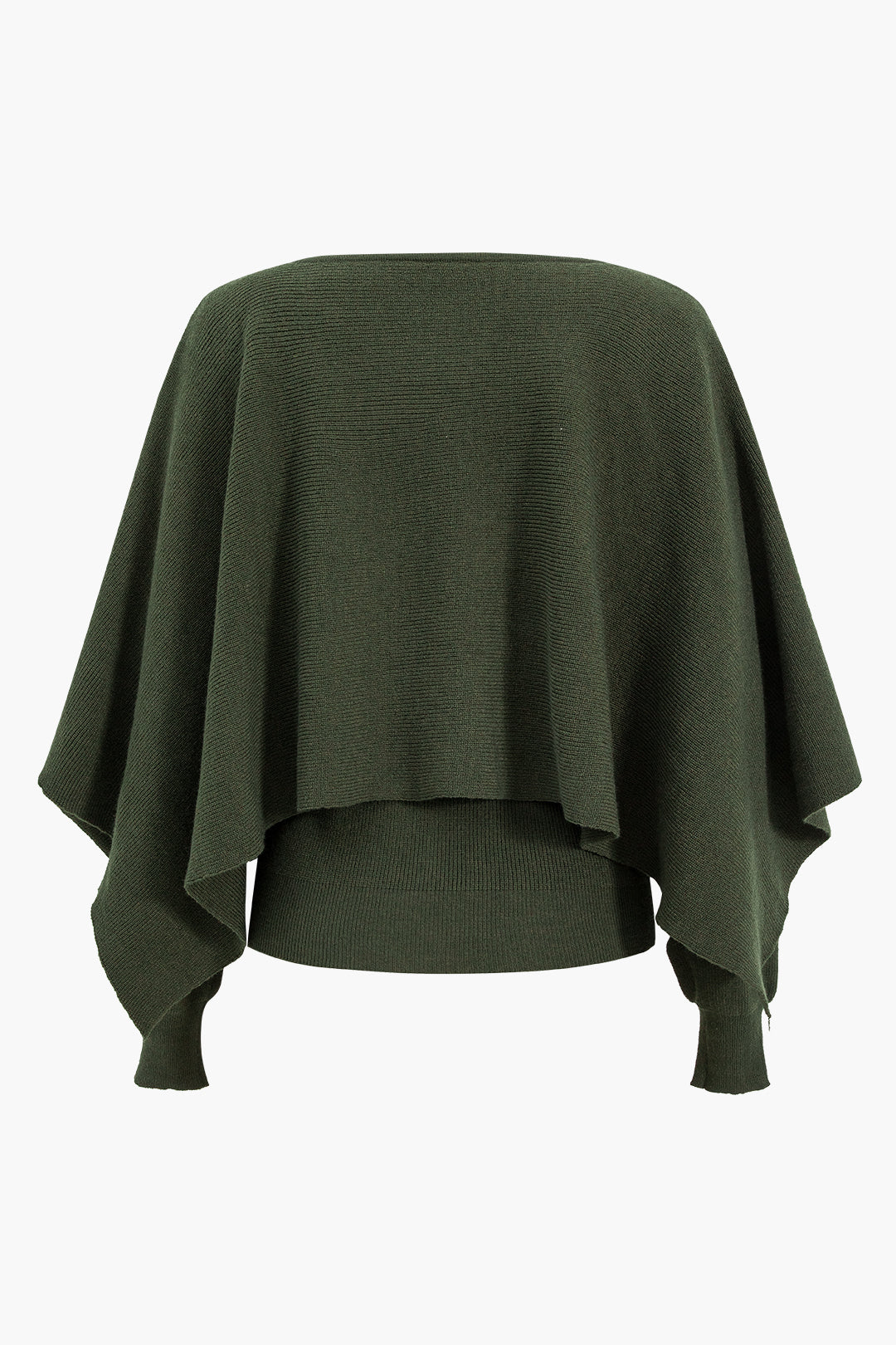 Asymmetrical Long-Sleeve Knit Top