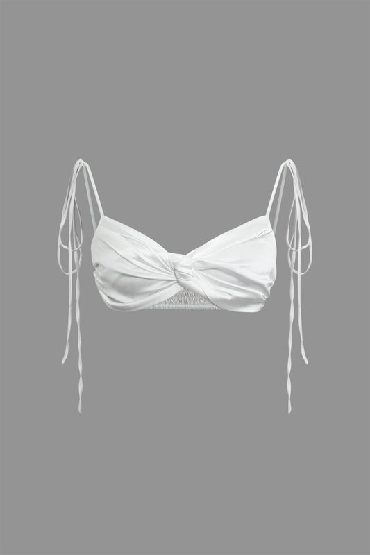 Satin Tie Knot Bra Cami Top