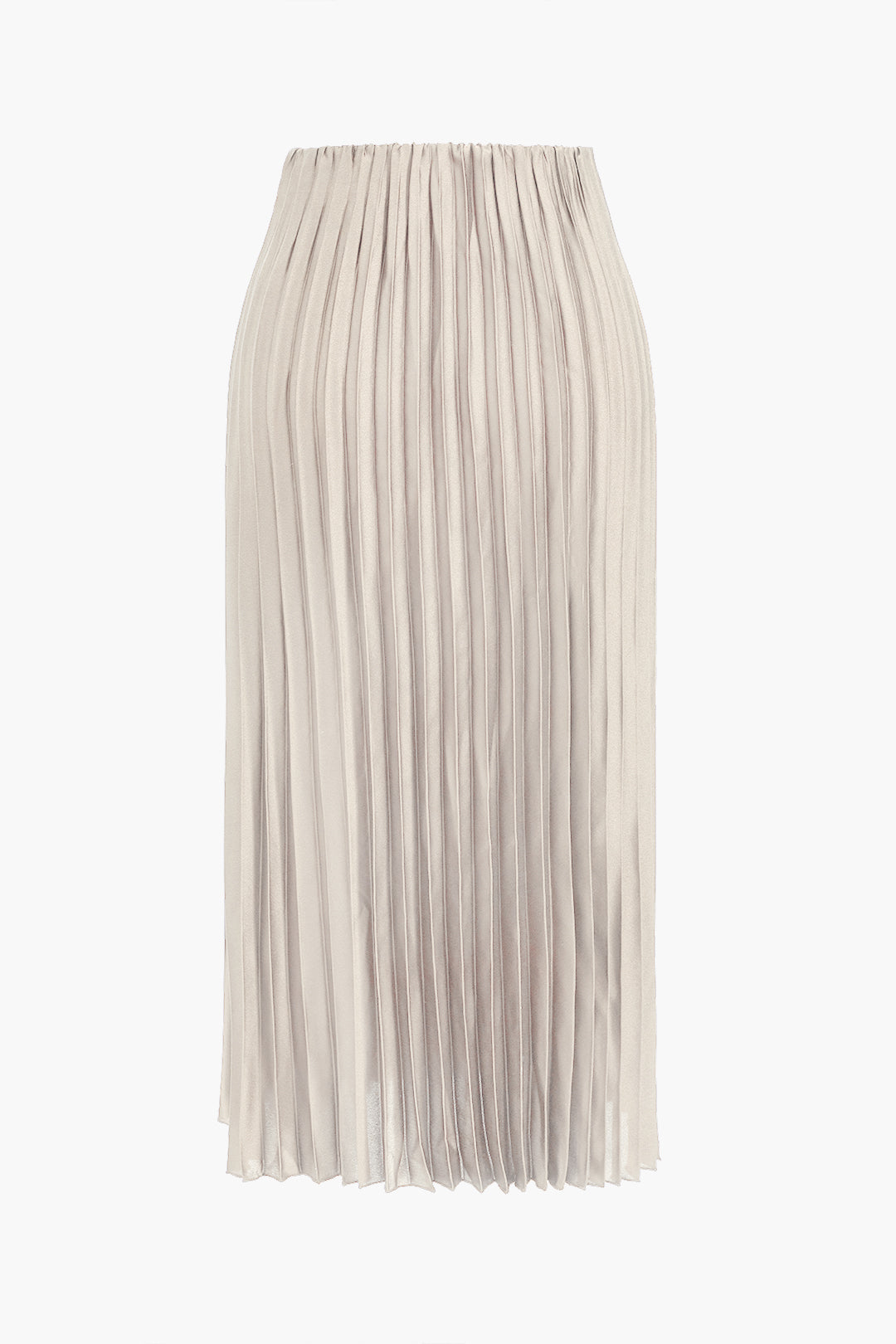 Fitted Pleated Satin Skirt for Casual Wear